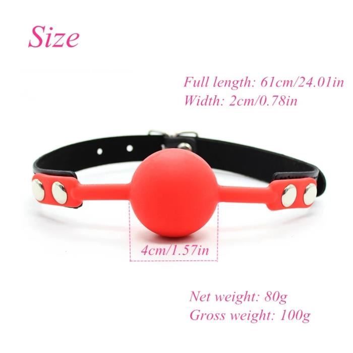 Gag En Silicone Bouche Ouverte Avec Anneau - Accessoire BDSM, Générique, Neuf