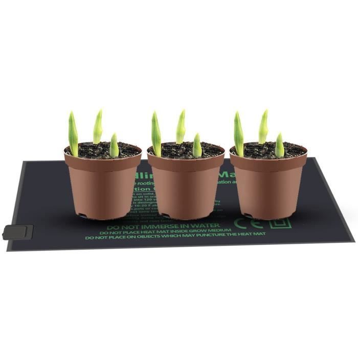 Tapis Chauffant Pour Semis 50x50 Cm - Réglable 6 Températures, Imperméable | Pour Germination Graines