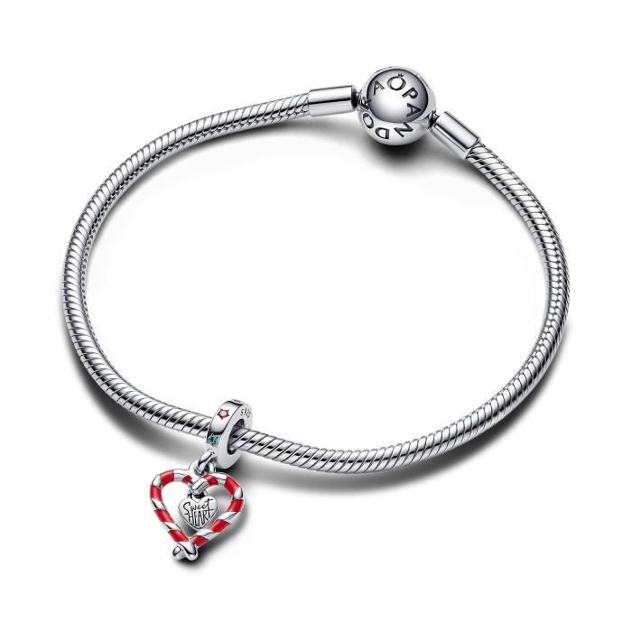 Charm pendentif PANDORA Noël Argent sterling Rouge Femme