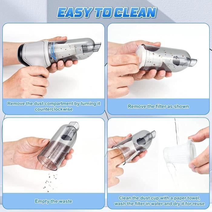Aspirateur De Voiture 150W 6000PA Wet/Dry Portable Handheld Vacuum Cleaner For Car Strong Power Suction Rouge 69657277