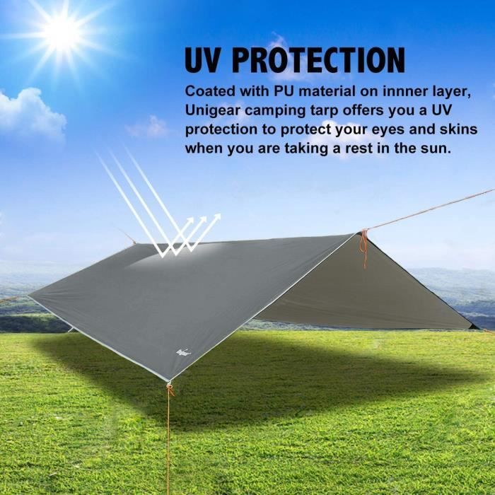 Ideal Swan Bâche De Tente Imperméable - Grande Taille, Résistante, Facile à Nettoyer - Pour 1 à 4 Personnes