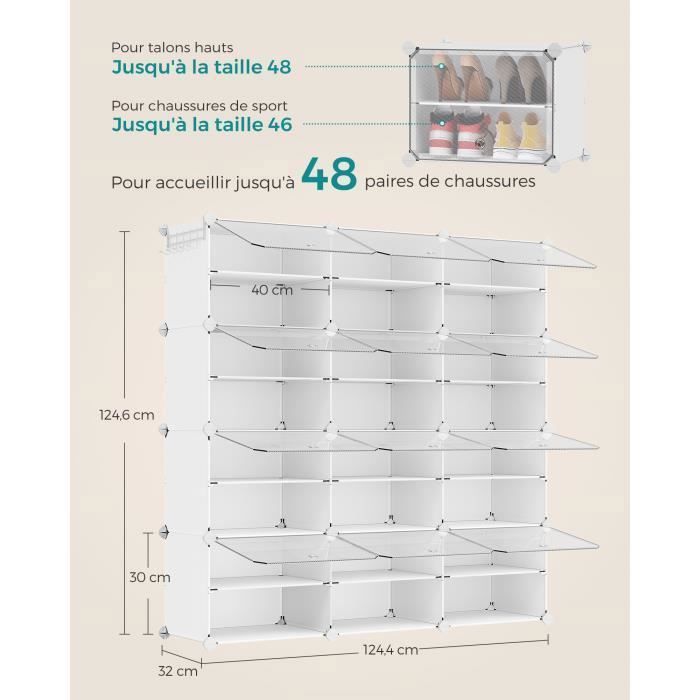 Meuble de tri EMI, 4 compartiments (80 L), blanc, design moderne et