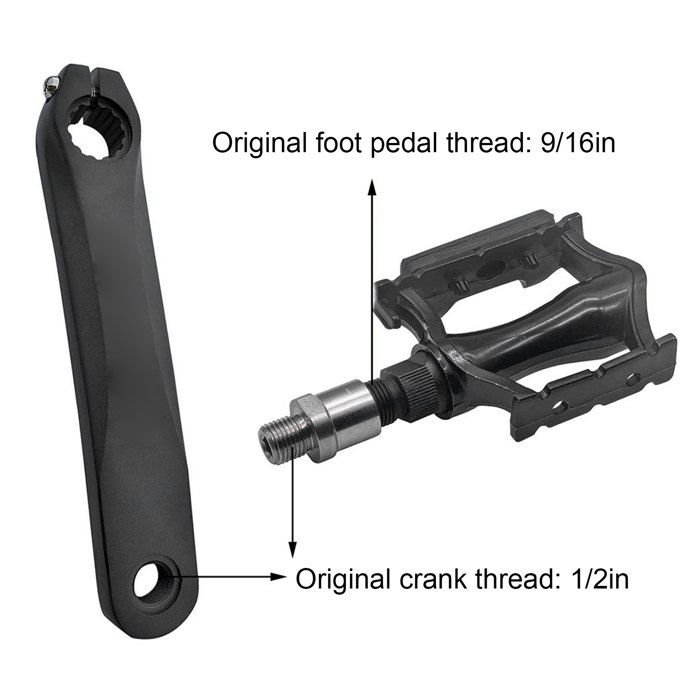 Diamètre du filetage : 12 mm] 1 paire d'accessoires de pédale rotative en alliage d'aluminium