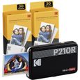 Kodak Mini 2 Retro Imprimante Photo Mobile pour Smartphone (iPhone & Android), Imprimante Bluetooth, 5,4 x 8,6cm, Black + 68 Photos-0