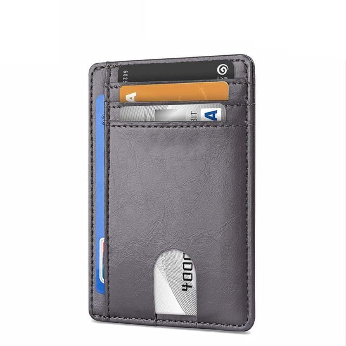 Porte-Cartes RFID Carbone Pocardo | Portefeuille Minimaliste | Avec Compartiment Monnaie Et Multitool