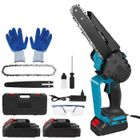 Mini Tronçonneuse à Batterie,Tronçonneuse rechargeable Sans fil GAGAFEEL 241 8 pouces 1 Chaînes et 2 Batteries Universel 8 pouces