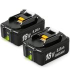 LiBatter Batterie 2pcs BL1850B 18V 5,0 Ah Lithium batteries de remplacement compatible avec BL1850B BL1830B