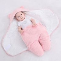 Universelle Sac de Couchage Bébé Hiver Couverture Emmaillotage Bébé Produits pour bébés longueur 62cm 0-1 mois Rose