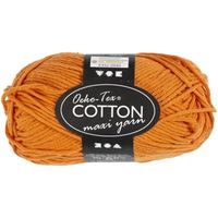 Pelote de fil de coton - Oeko-Tex Cotton Maxi - Plusieurs coloris disponibles - 80-85 m - 50 g Orange