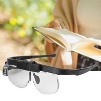 VBESTLIFE Loupe de lecture Loupe LED de lunettes de loupe rechargeable professionnelle 4.5X pour la réparation de la lecture