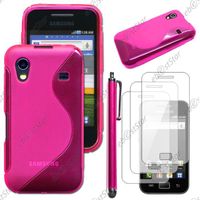 ebestStar ® pour Samsung Galaxy Ace S5839i, S5830, S5830i - Coque S line silicone Gel + Stylet + 3 Film Écran, Couleur Rose