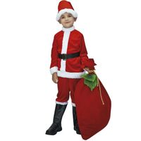 Costume complet enfant père Noël PTIT CLOWN taille 5-6 ans rouge et blanc