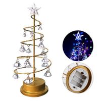 Arbre de noël LED lampe cristal, Acrylique cristal pendentif arbre nuit lumière, Lampe de table en cristal, Colorful 