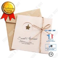 TD® Cartes de voeux vintage en métal bricolage cartes de message de souhaits d'anniversaire pliantes cartes postales de Noël 10pack