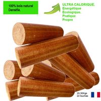 10 bûches  bois densifié-19.30 kgs-fort pouvoir calorique