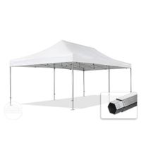 Tente pliante 4x8 m - TOOLPORT - Alu, PVC env. 620g/m² - Blanc - Autoportante - Qualité européenne