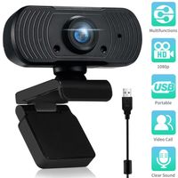 Webcam pour ordinateur de bureau, USB haute définition caméra 1080p WebCam pour Skype Ordinateur PC Caméra portable
