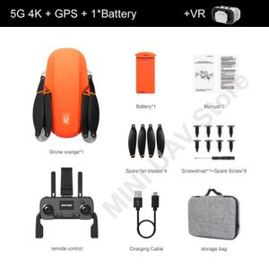 DRONE Orange 4K 1B VR-S6S Mini GPS UAV Drone VR 4K, Quad