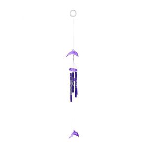 CARILLON À VENT DolDave-Carillon éolien créatif en cristal,4 tubes métalliques,décoration tendance pour la maison- purple[E280]