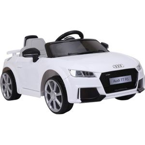 VOITURE ELECTRIQUE ENFANT Audi TT RS Voiture Electrique (2 x 25W) pour Enfant Blanc, 103 x 62 x 44 cm - Marche avant et arrière, Phares fonctionnels,