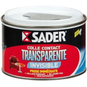 COLLE - PATE FIXATION SADER Colle contact transparente - Boîte 250 ml