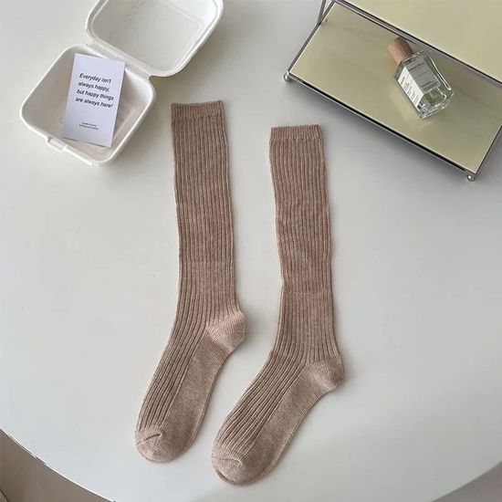 Chaussettes Chaudes Unisexes Cocila - Taille 39-42, Coton, Rayures, Pour L'automne Et L'hiver - 3