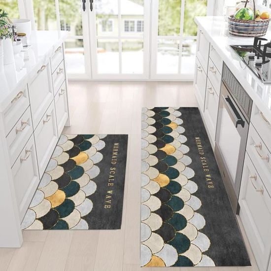 Tapis antidérapants pour porte de cuisine, tapis de sol résistants à l