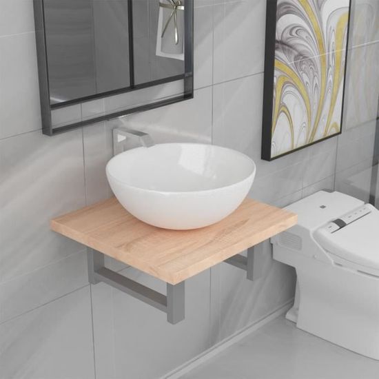 🦎3105Haute qualité- Meuble de salle de bain Colonne salle de bain Contemporain -Armoire de salle de bain Armoire toilette - en deux