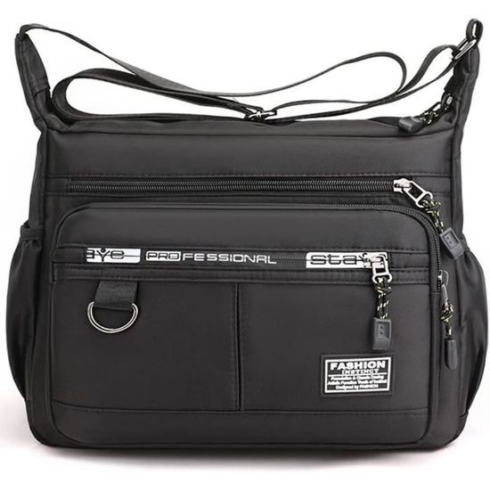 Sac Bandoulière Femme Estwell - Imperméable, Multi-Poches - Idéal Voyage, École, Travail