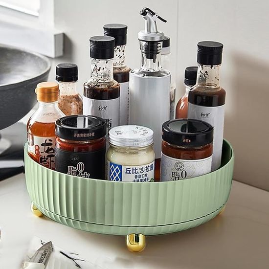 Sunhaty 2 Etages Plateau Tournant En Plastique Tournant De Rangement à