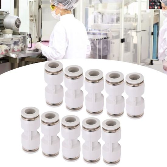 TAILONZ PNEUMATIC Lot De 50 Connecteurs Poussoirs Droits En Plastique à Dégagement Rapide Pour Tubes De 5/32 1/4 5/16 3/8 1/2 (2 Voies