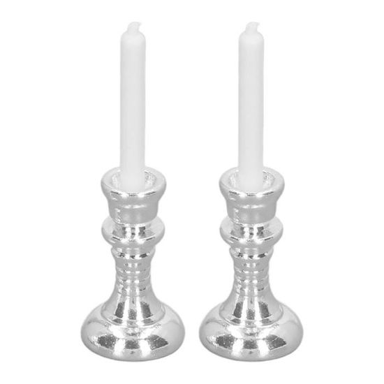 Paire De Petits Chandeliers Miniature – Laiton, Jouet Poupée, Déco