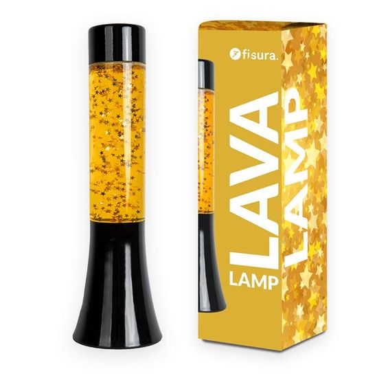 Fisura – Lampe à Lave Rétro 'Go With The Flow' – Orange & Rose, Base Multicolore, 40 Cm, Ampoule De Rechange Incluse