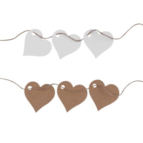 Étiquettes Volantes étiquettes En Forme De Coeur étiquettescadeaux Signe Cadeau En Papier Cartes