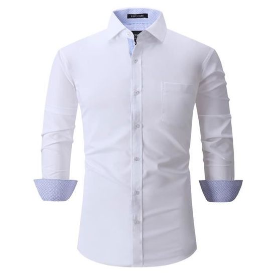 Hisdern Sur Chemise Violette Chemise Décontractée Homme Chemise En
