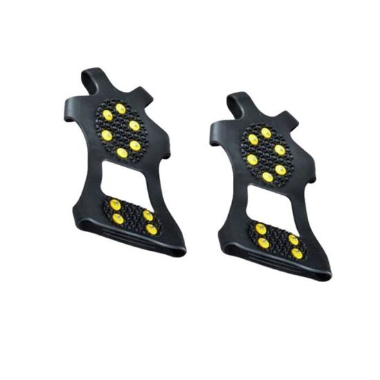 Crampons Antidérapants Universels - 8 Pointes Acier - Pour Chaussures Sport, Bottes - Idéal Neige Et Glace