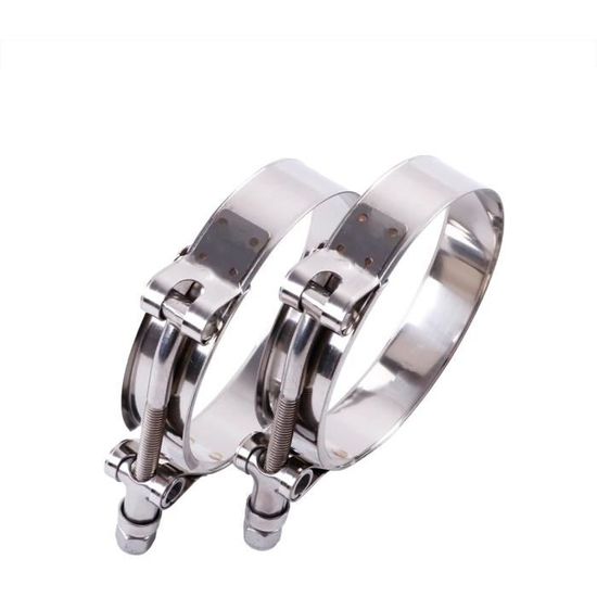 Colliers Inox 304 Anti-corrosion Lot De 2 Colliers De Serrage En T Acier Inoxydable 304 - Réglables 17 à 19 Mm - Pour Intercooler, Tuyauterie Auto Collier Pour Intercooler Turbo