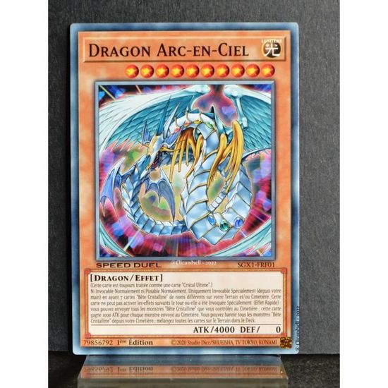 Carte YUGIOH SGX1FRF01 Dragon ArcenCiel NEUF FR Cdiscount Jeux Jouets