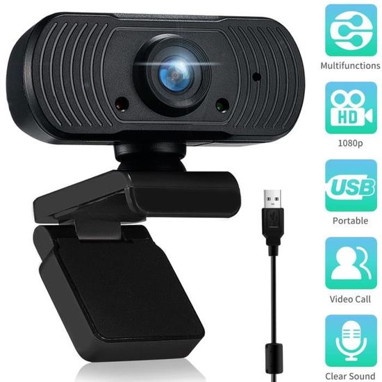 Jigerjs Webcam Full HD 1080p, 30 FPS avec Micro Intégré, Web Caméra  d'Ordinateur USB pour PC, Ordinateur Portable, Laptop, Video, ,  Skype (Version améliorée 2024 (caméra HD)) : : Informatique