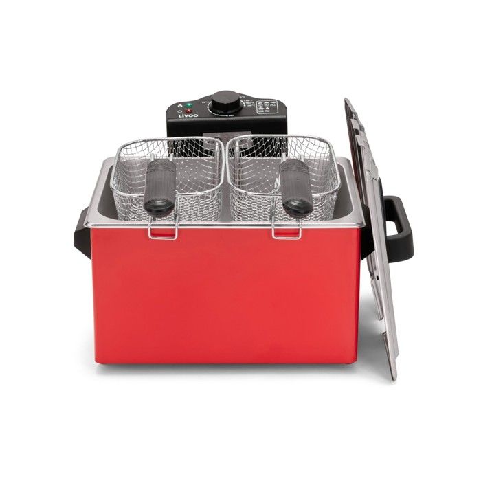 LIVOO Feel good moments - Friteuse 5 L - Rouge
