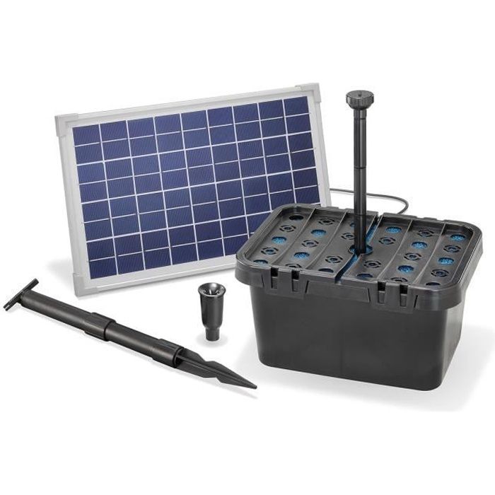 Kit pompe solaire bassin avec filtre 600L-10W