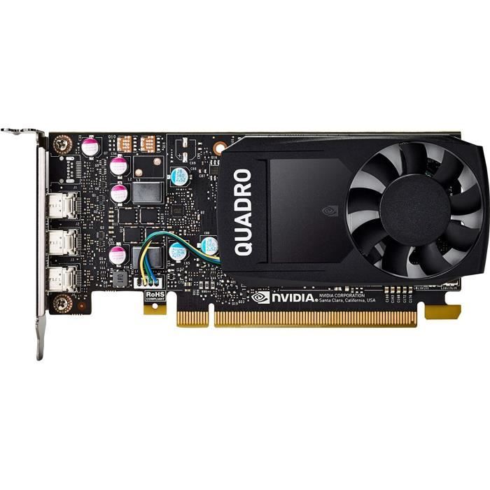 HP Carte Graphique NVIDIA Quadro P400 2 Go - Cartes Graphiques (2 Go, GDDR5, 64 bit, 5120 x 2880 Pixels, PCI Express 3.0)