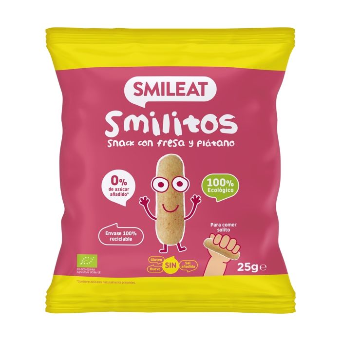 SMILEAT - Snack à la fraise et à la banane 125 g (Fraise - Banane)