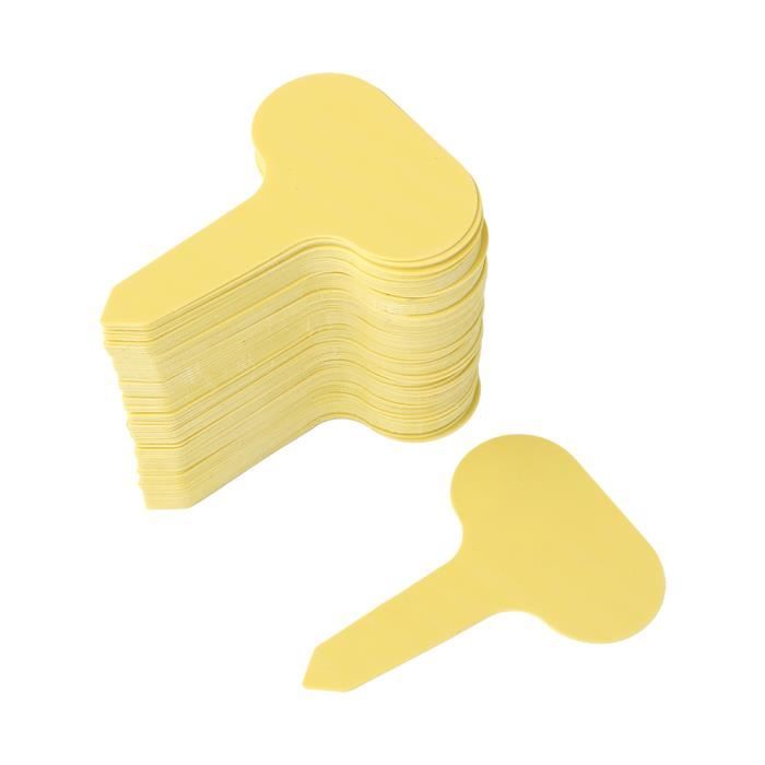 Qiilu Étiquettes de plantes de type T 100 pièces étiquettes de jardin plantes en plastique étiquettes en forme de T marqueurs