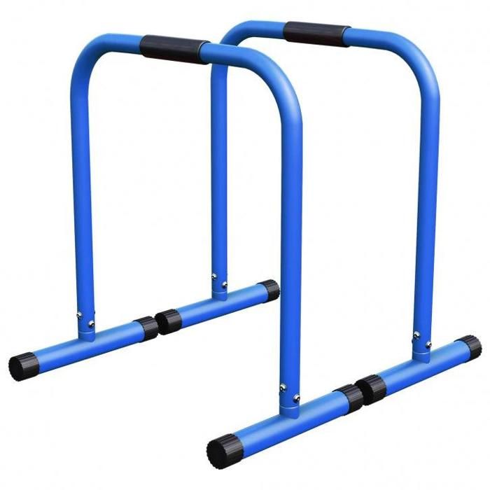 Barres parallèles Gorilla Sports - Hauteur: 73 cm - Coloris : bleu