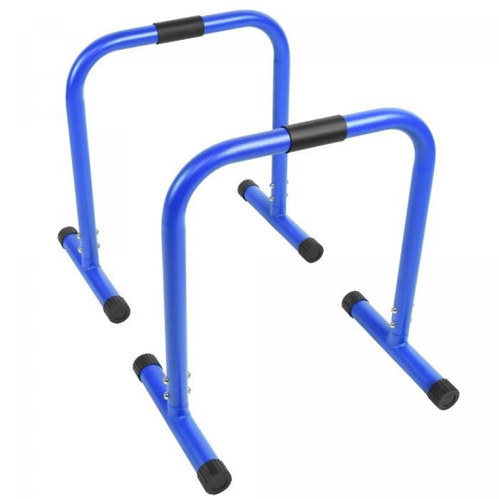 Barres parallèles - barres à dips | Hauteur: 73 cm | Coloris : Bleu