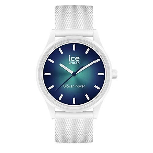 Ice Watch ICE Solar Power Abyss Montre Blanche Mixte avec Bracelet en Silicone 019028 (Medium)