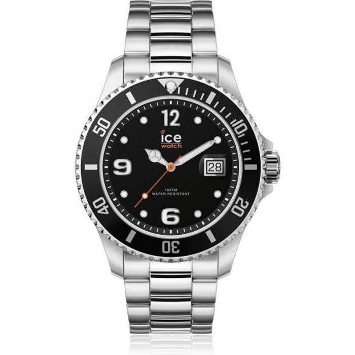Ice-Watch - ICE steel Black silver - Montre noire pour femme avec bracelet en metal - 017323 (Small)