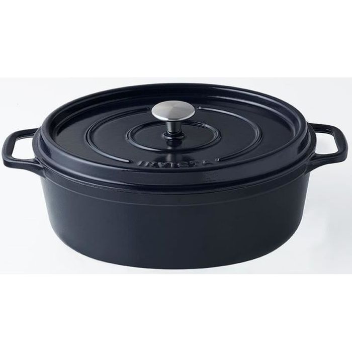 INVICTA Cocotte ovale - Ø 35 cm - Bleu réglisse - Tous feux dont induction