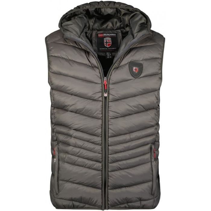 GEOGRAPHICAL NORWAY Doudoune sans manches VINTAGE Gris foncé - Homme